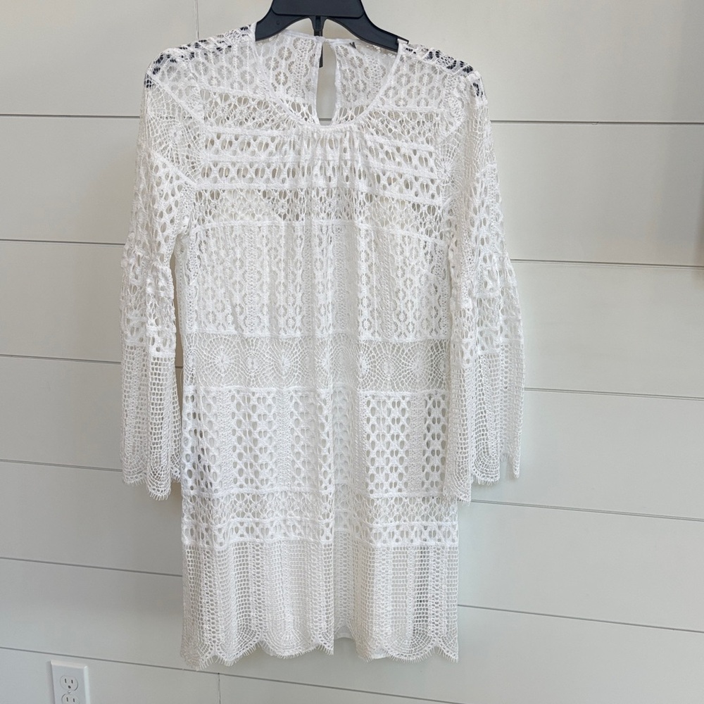 Dillards Elegant White Lace Dress